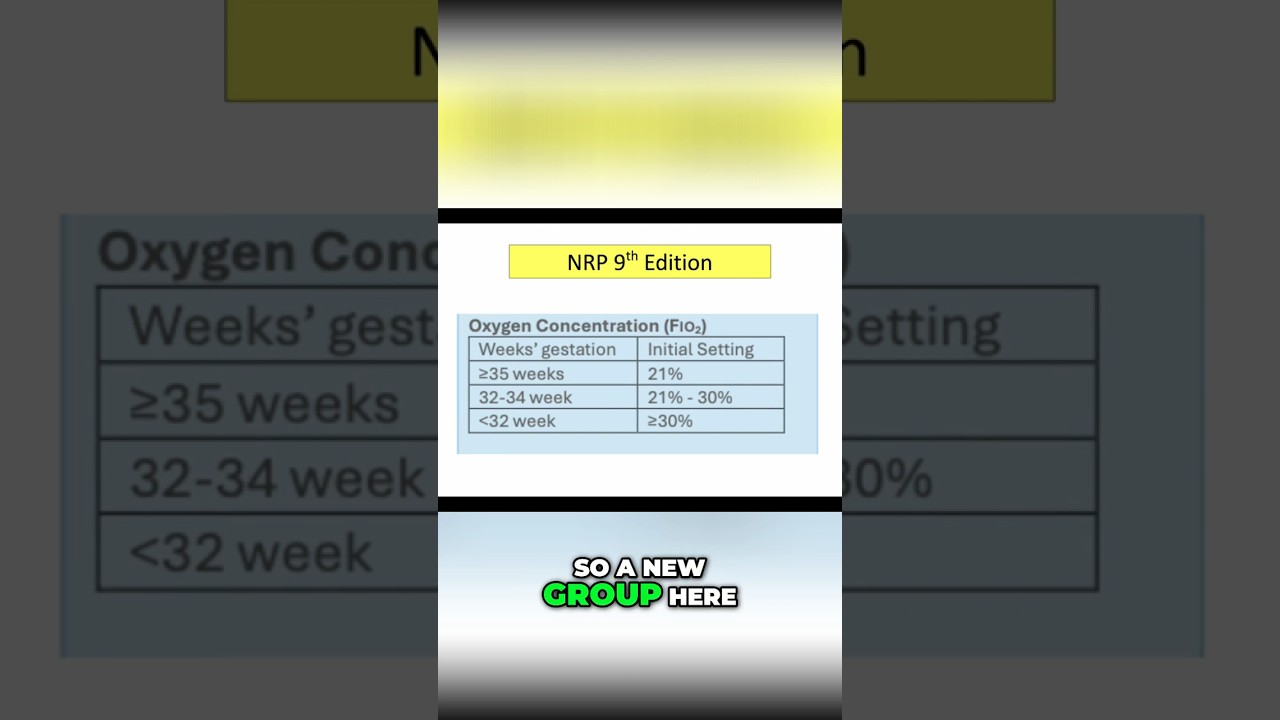 9-е издание NRP! Новые правила использования кислорода для младенцев! #шорты