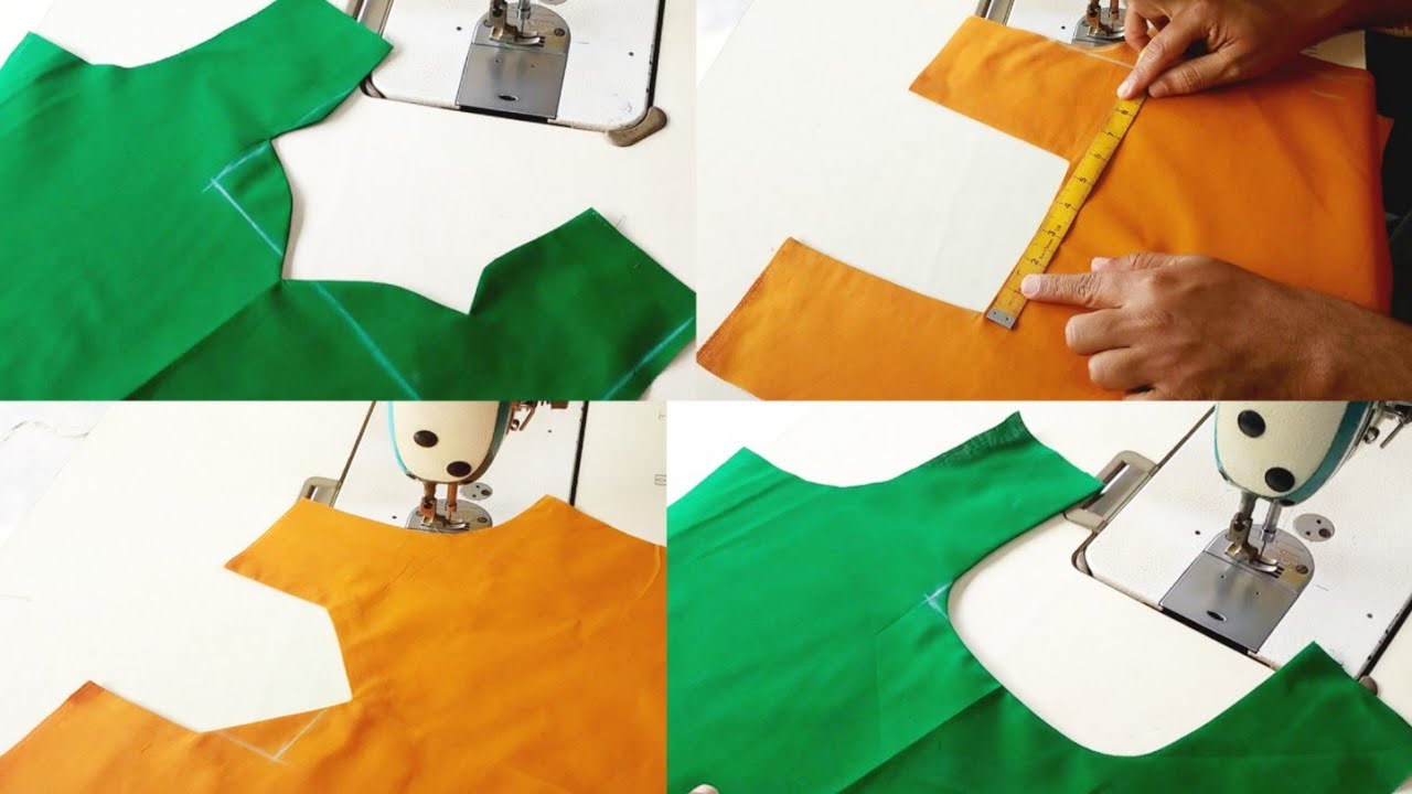 যেকোনো বডির সাইজের জন্য ৪ টি গলা কাটিং ও সেলাই ❤️ কাপড় দিয়ে গলা তৈরি করার নিয়ম
