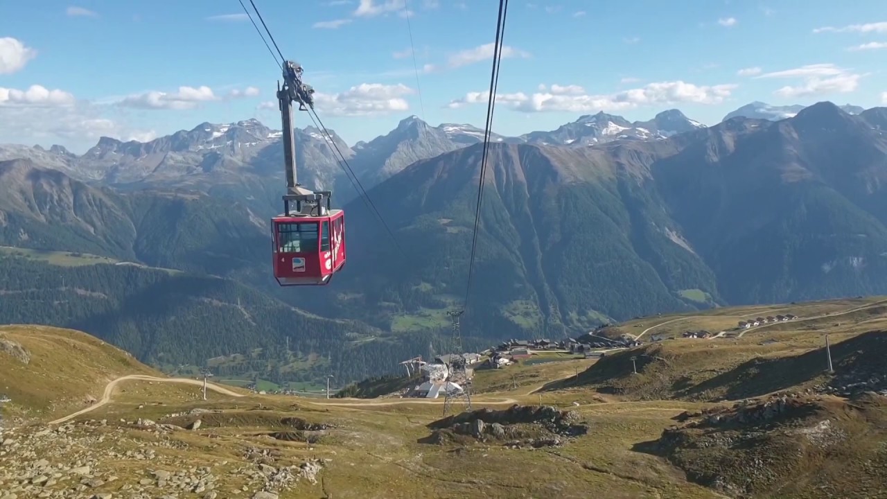 Fiesch - Aletsch - Eggishorn  - summer in Switzerland - cable car gondola