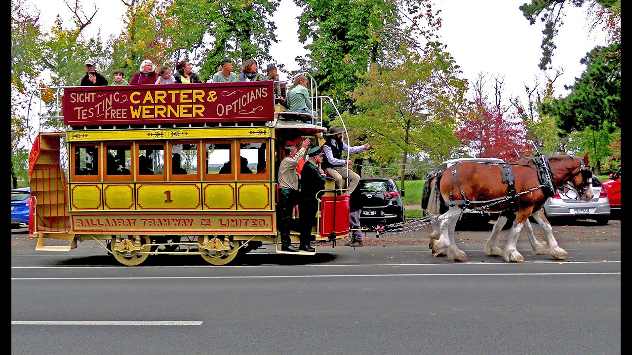 This is BALLARAT'S 1887 HORSE DRAWN TRAM