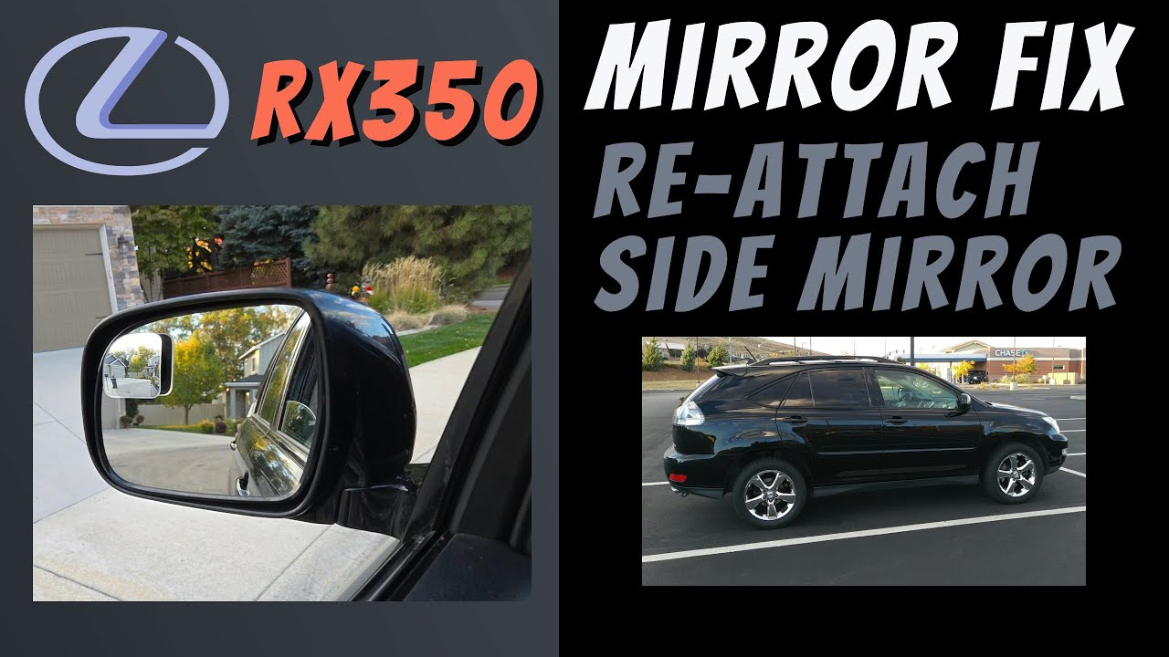 Боковое зеркало Lexus RX350 болтается – замена или переустановка – стекло разбито – переустановка...