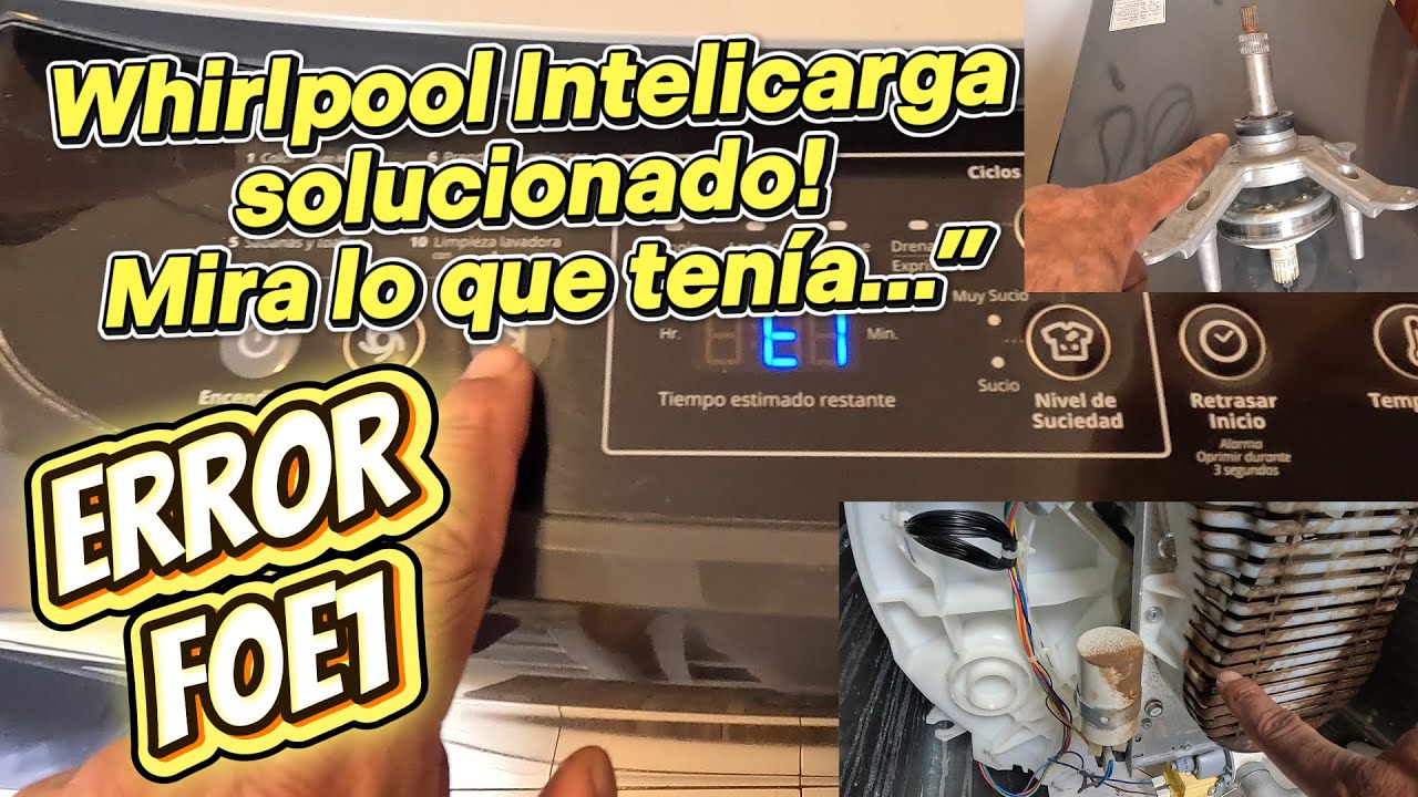  Lavadora Whirlpool Intelicarga bota agua por debajo ⚠️ cambio de trasmisión /Error F0E1/SOLUCION ✅
