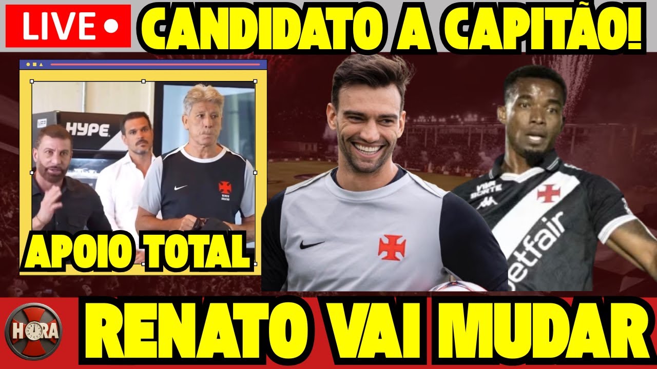 VASCO TERÁ NOVO CAPITÃO / RENATO VAI FECHAR A 