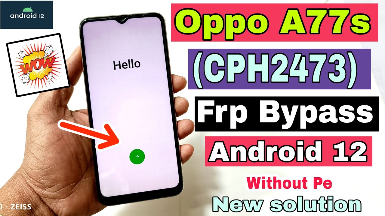 Oppo A77s Frp Bypass Android 12 | New Solution | Oppo A77s (CPH2473) Google Account Bypass | No Pc |