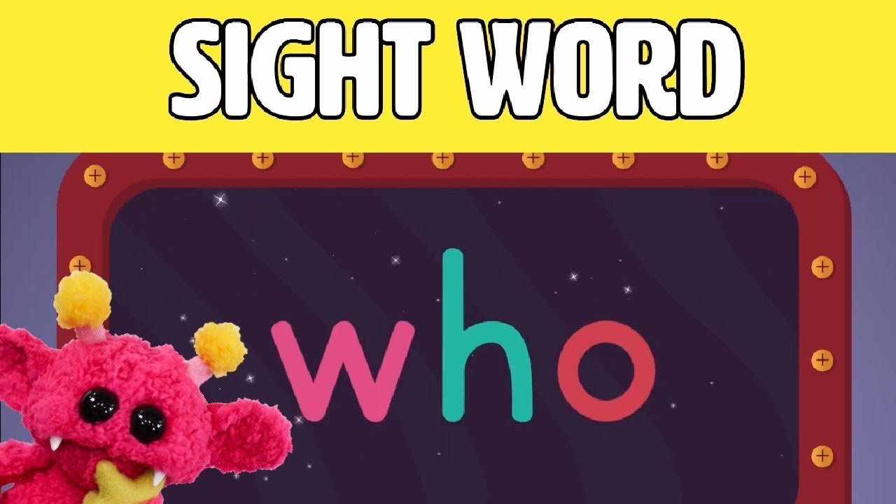 WHO - Let's Learn the Sight Word WHO with Hubble the Alien! | Nimalz Kidz! Songs and Fun!