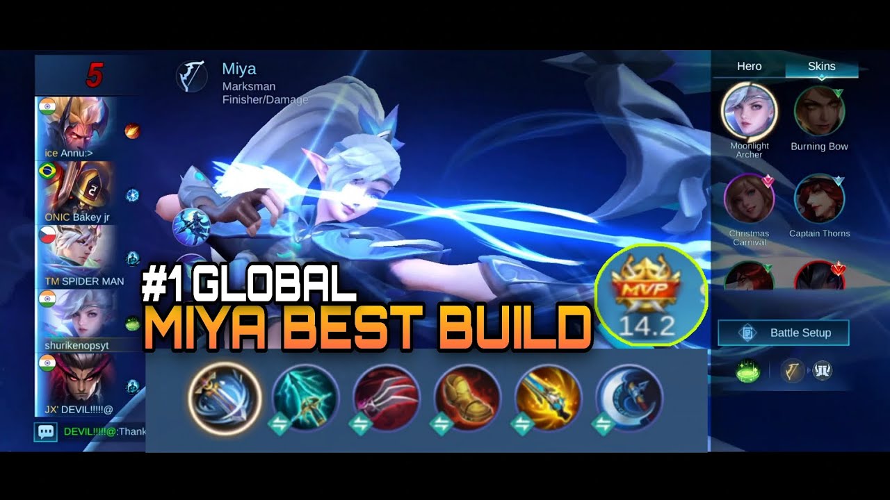 Unstoppable MIYA Build 💀 | 13 Kills + 21 Assists || Brawl Mode | MLBB 