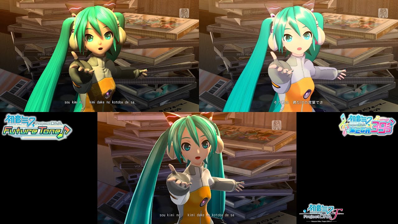 ODDS & ENDS - Hatsune Miku: Project DIVA PV Comparison [F, Future Tone, MegaMix]
