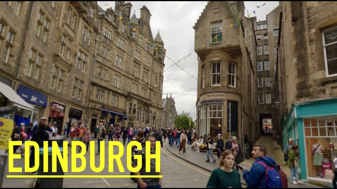 Edinburgh Festival Fringe | Road to Castle walking tour | 2023 4K