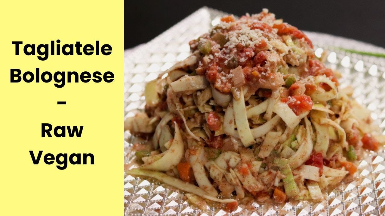 Tagliatelle al Ragu alla Bolognese - Raw Vegan | Gluten-Free Pasta