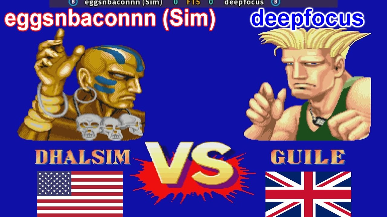 Street Fighter II': Hyper Fighting - eggsnbaconnn (Sim) vs deepfocus FT5
