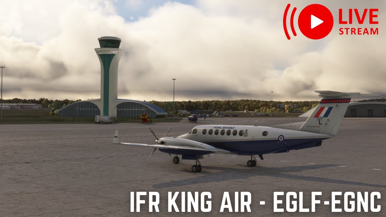 Black Square King Air IFR Flight  Farnborough to Newcastle - Microsoft Flight Simulator