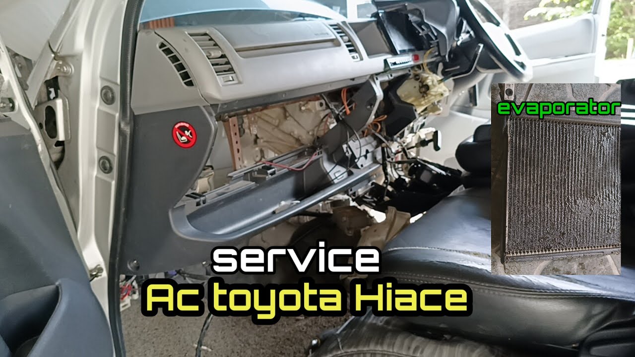 bongkar evaporator Toyota Hiace bagian depan,lumpur parah❗