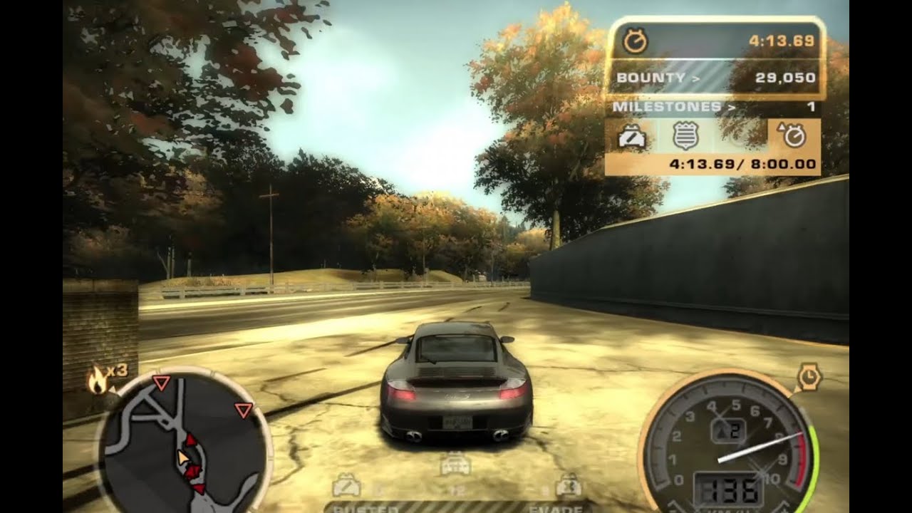 Need for Speed Most Wanted 2005 evading police level 5