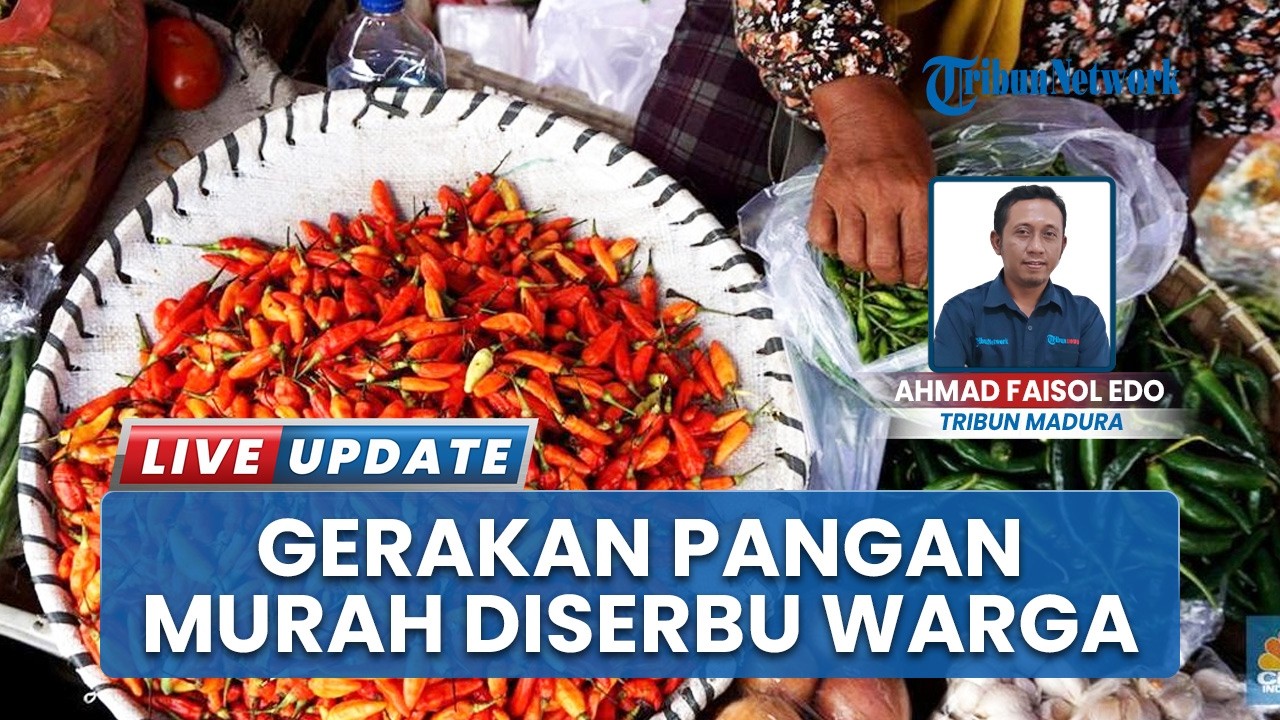 Tembus Rp110 Per Kg, Cabe Rawit Diburu Emak emak di Lapak Gerakan Pangan Murah Bangkalan