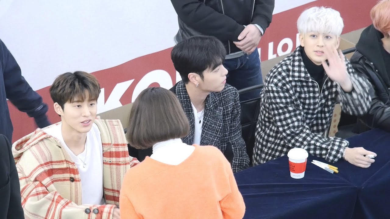 190112 아이콘 iKON : 비아이 BI, 준회 JUNE, 윤형 YH : I'm OK 팬사인회 오프닝 Opening : fancam : Fansign : 영등포