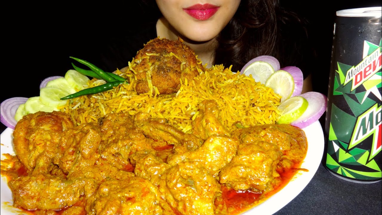 ASMR EATING:VEG BIRYANI, CHICKEN CHAAP*Homemade Food*Gobi Biryani*Mukbang Show*HAPPY FOOD WITH TINA*