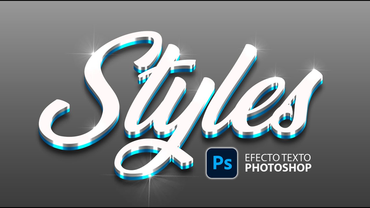 Efecto de texto 3D photoshop