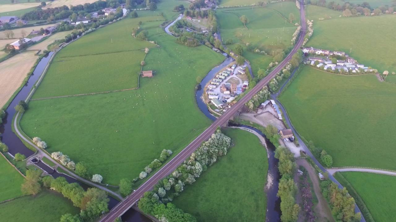 Gargrave aquaduct over the river Aire to caravan park