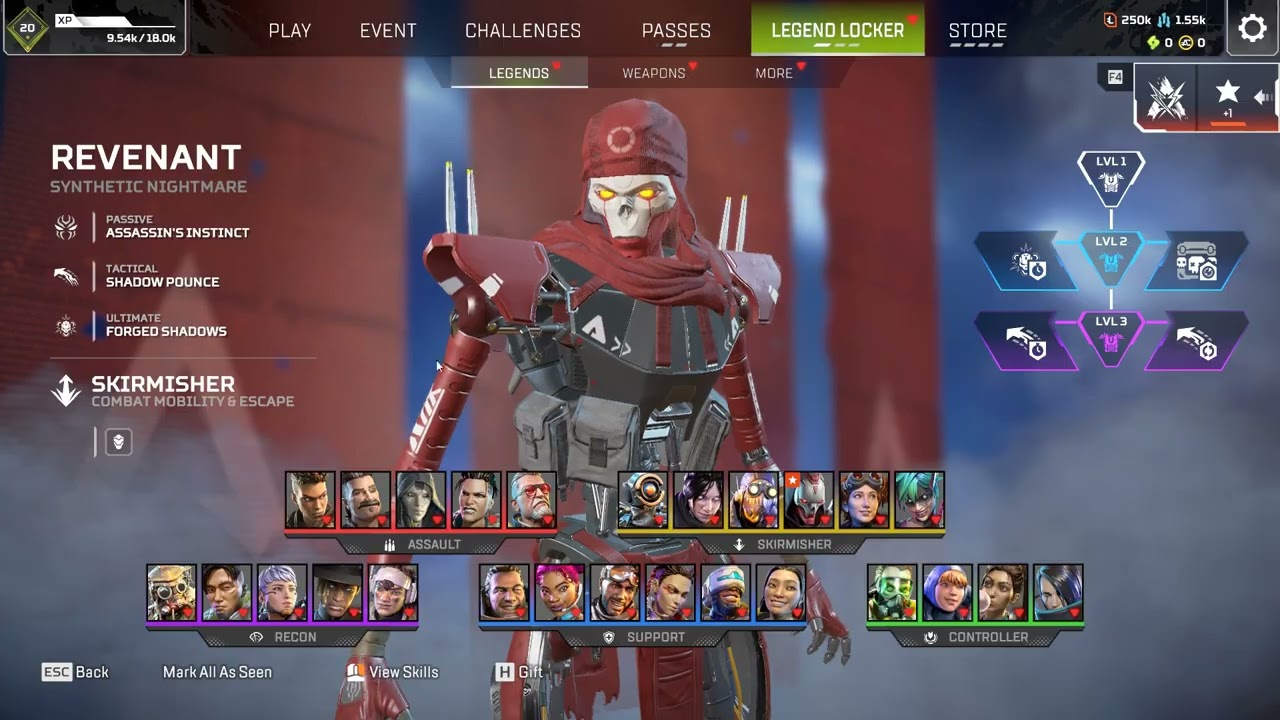 S4 pred S3 diamond 125 baller wraith heirloom 520 level