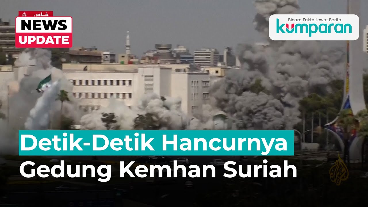 Detik-Detik Israel Serang Suriah, Gedung Kementerian Pertahanan Suriah Hancur