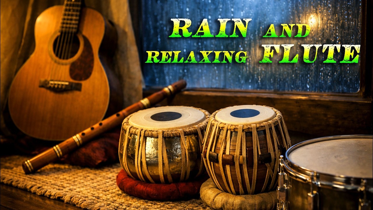 🎧 Rain And Relaxing Flute | Healing Flute | Stop Overthinking | Inner Peace