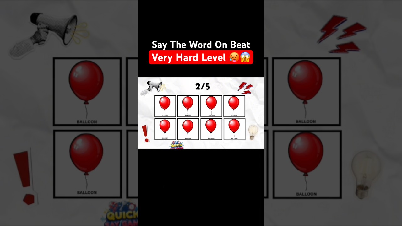Say The Word On Beat Challenge (Hard Level)