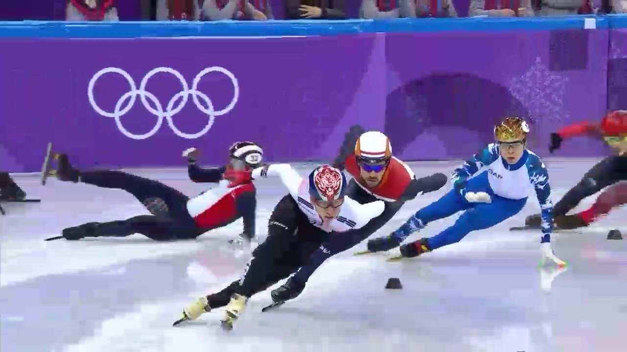 Short Track wipeouts 2018 PyeongChang Olympics