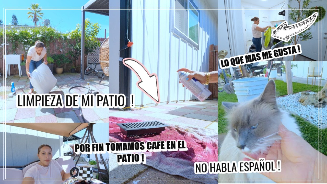 LIMPIANDO MI PATIO| POR FIN TOMAMOS CAFE AFUERA 😍NOS FUIMOS DE FIESTA