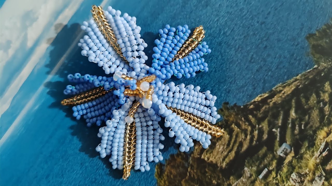 Flor tridimensional técnica espina de pez
