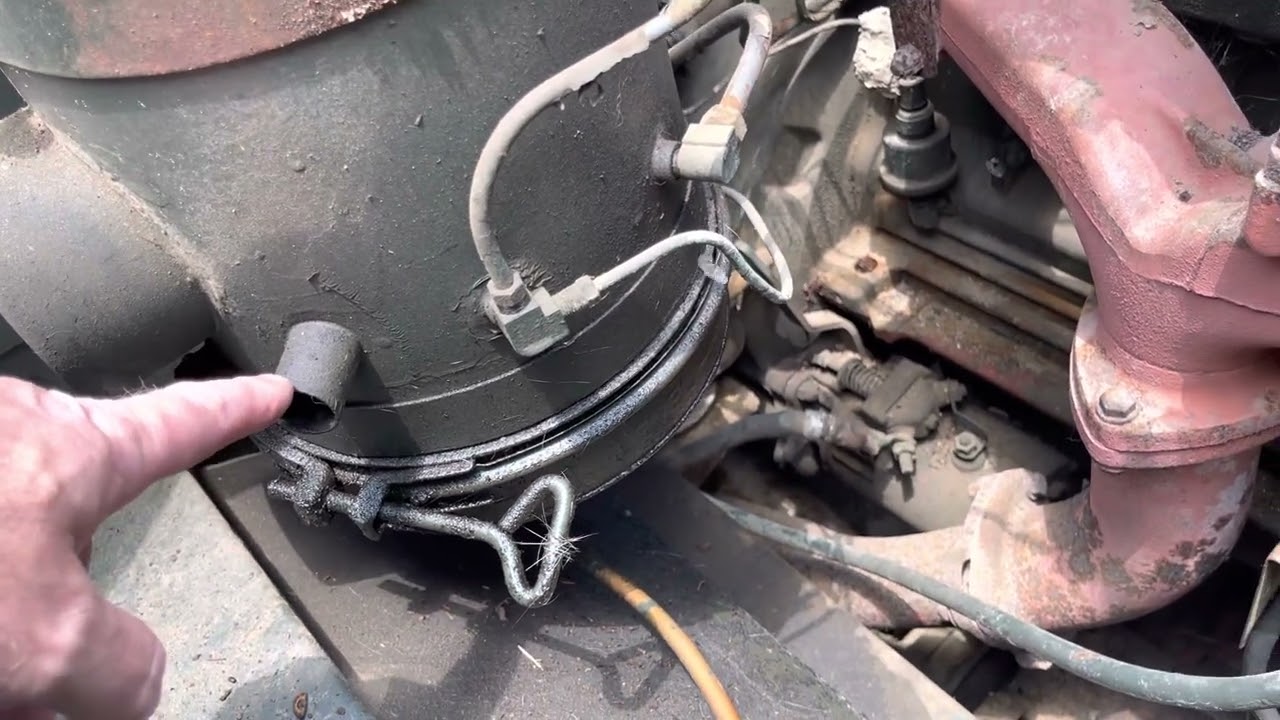 1952 REO M35 Gasser under hood vent line and air line routing