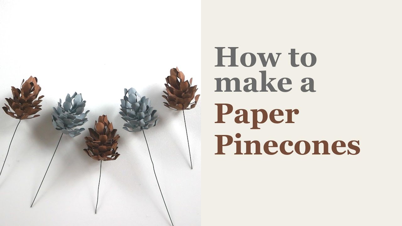 How to make a paper pine cone | SVG | DIY Paper Flower Templates | Cricut I DIY Video Tutorial
