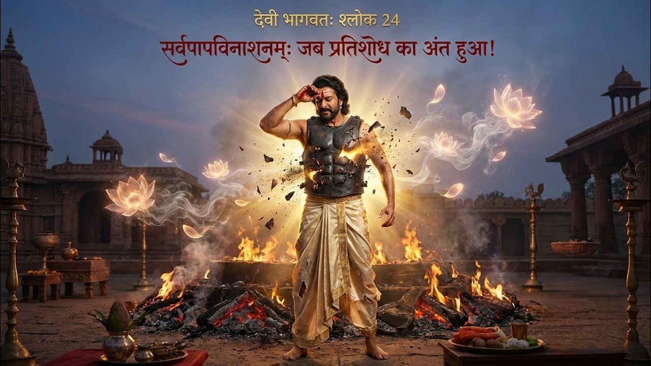 देवी भागवत महापुराण श्लोक 24: जन्मों के पापों को भस्म करने वाली दिव्य महागाथा!