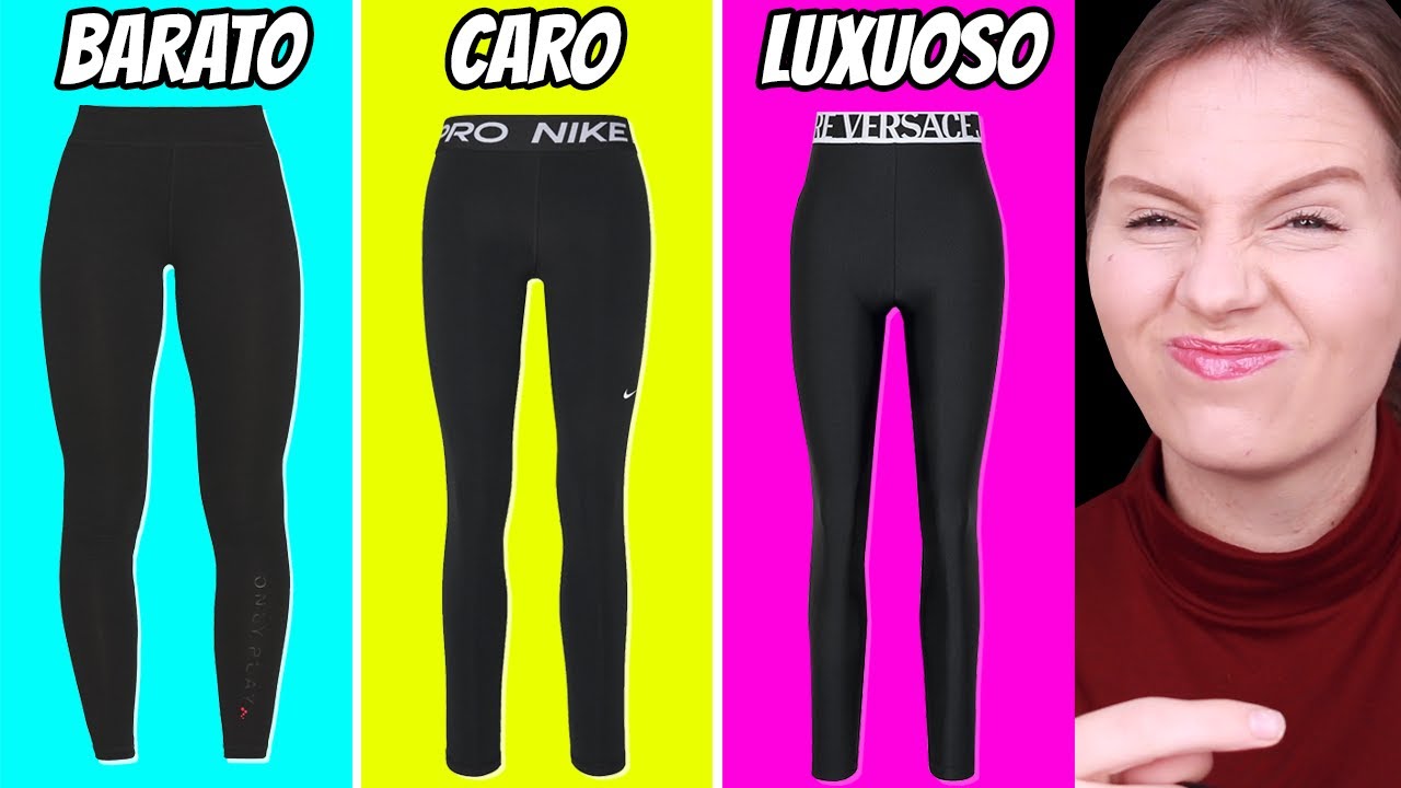 PROVEI AS LEGGINGS, BARATA, CARA E LUXUOSA! Qual é a melhor?