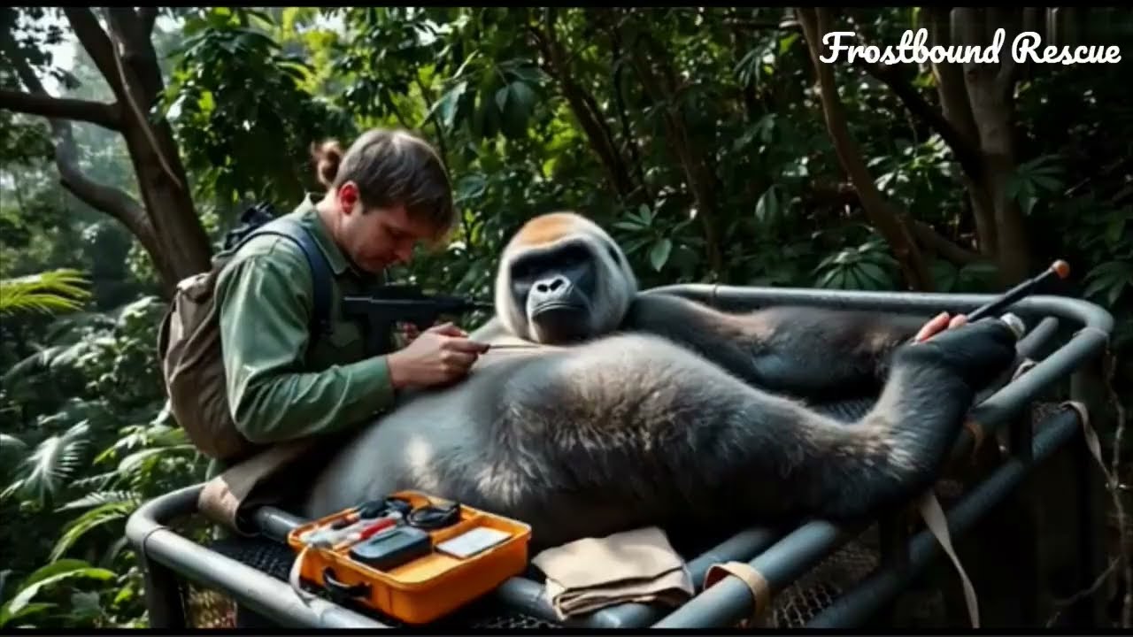 Incredible Rescue Rare White Silverback Gorilla Saved from Parasite Infestation