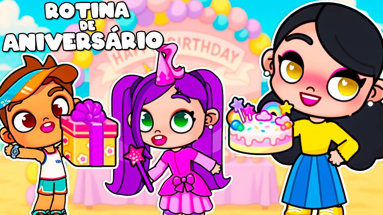 FESTA DE ANIVERSÁRIO NA NOVA PRAIA 🏖️🌞  | AVATAR WORLD ROTINAS E HISTÓRIAS