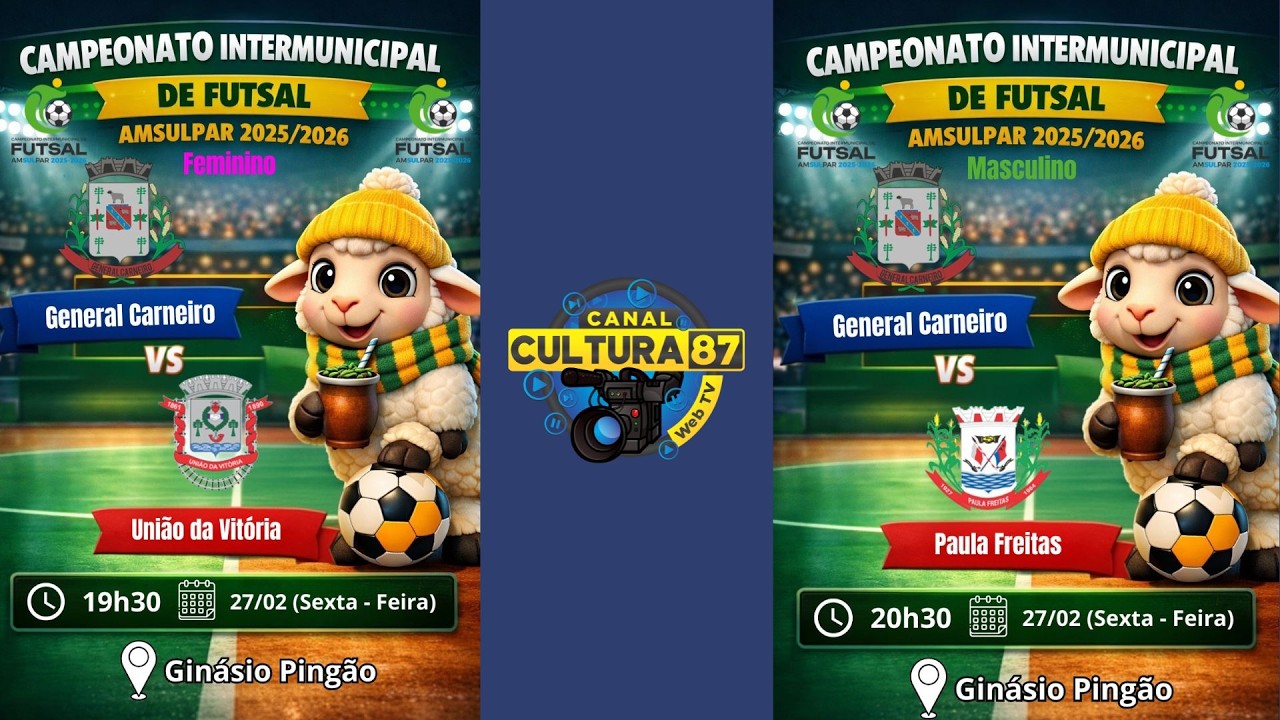 AMSULPAR  -  GENERAL X UNIÃO DA VITÓRIA FEM  -    GENERAL X PAULA FREITAS MASC