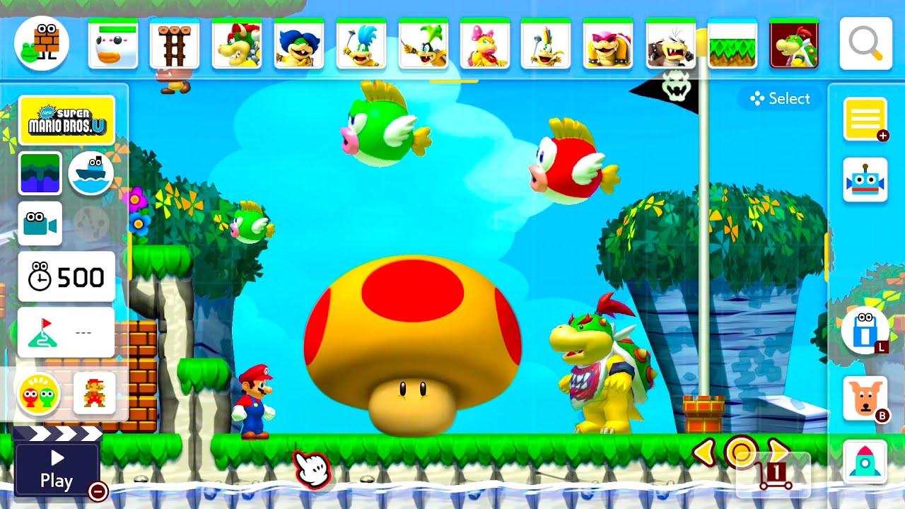 Super Mario Maker 2 BEACH THEME!!! All Bosses Course Maker Experiment!
