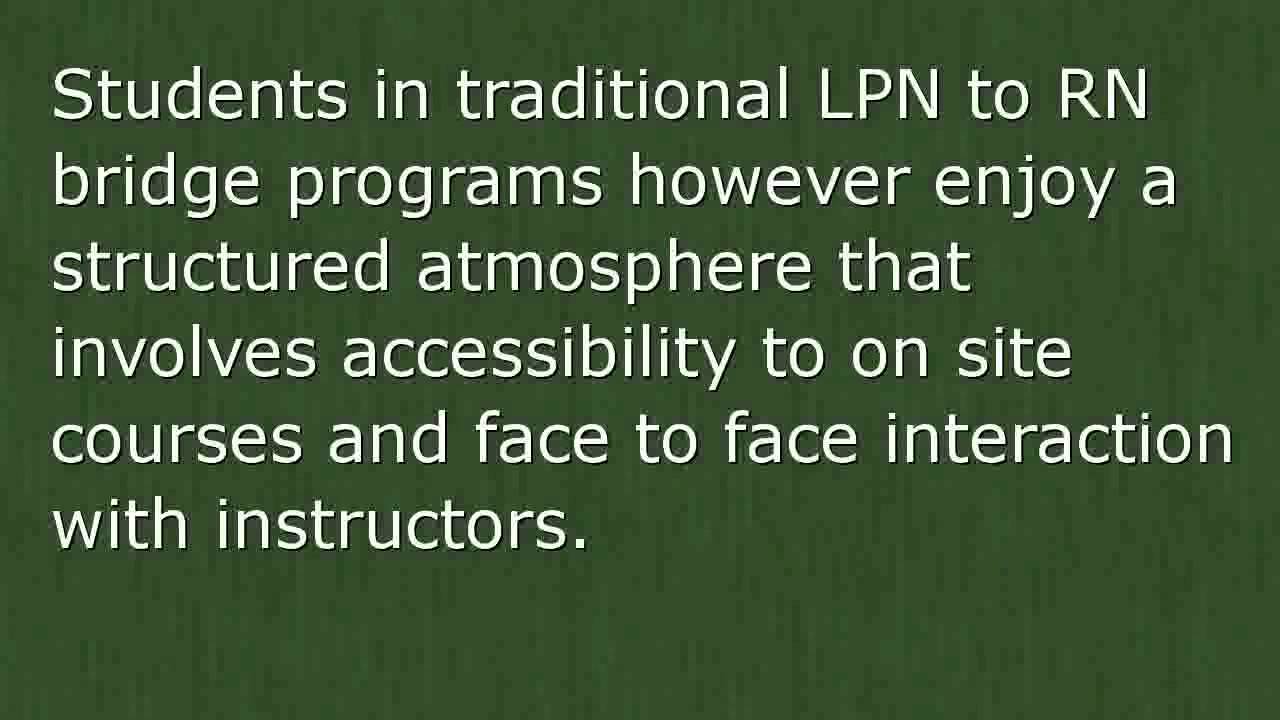 LPN To RN Bridge Programs