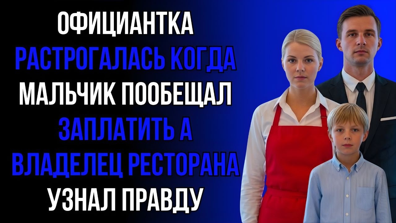 Официантка растрогалась, когда мальчик пообещал заплатить Не зная, что он сын генерального директора