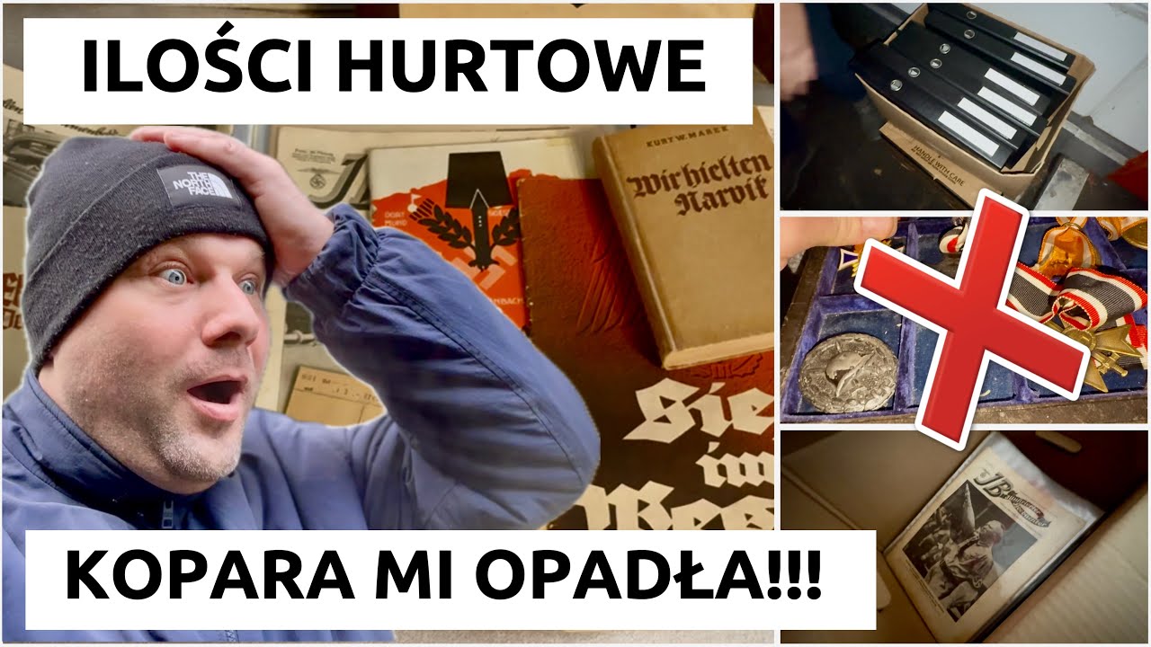 Niemiecki targ staroci. Wskazał na kartony.  Szok co było w środku!!!