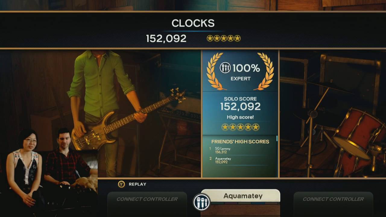 Clocks by Coldplay (Rock Band 4) expert harmonies 100% feat. Aquamatey