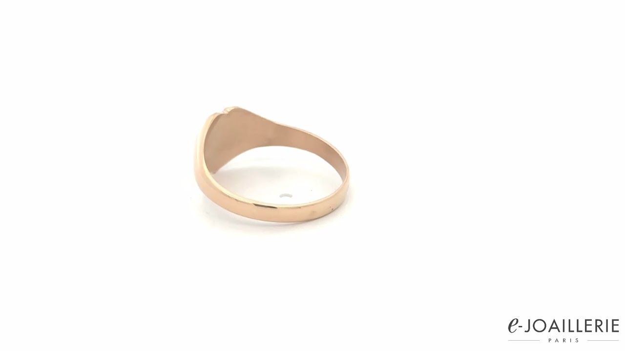 www.e-joaillerie.com - Chevalière or jaune 18 carats personnalisable pour femmes 