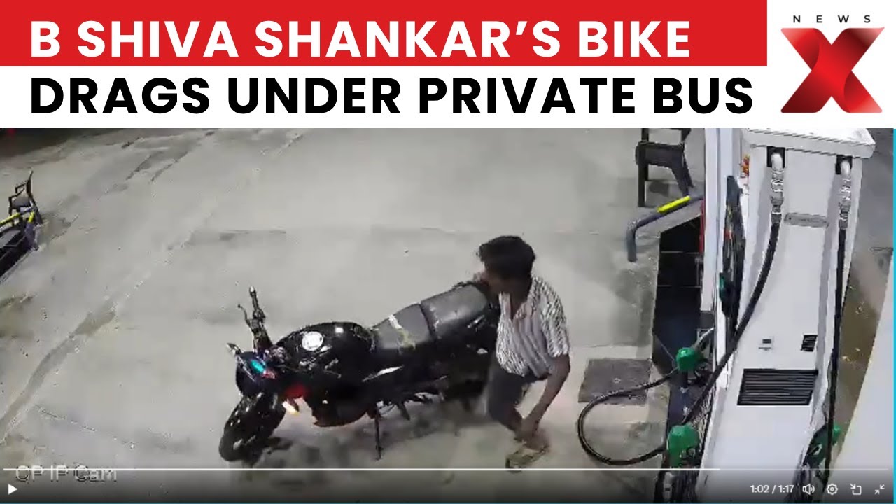 Shocking CCTV: NH-44 Accident: B Shiva Shankar&rsquo;s Bike Caught Fire After Collision With Private Bus