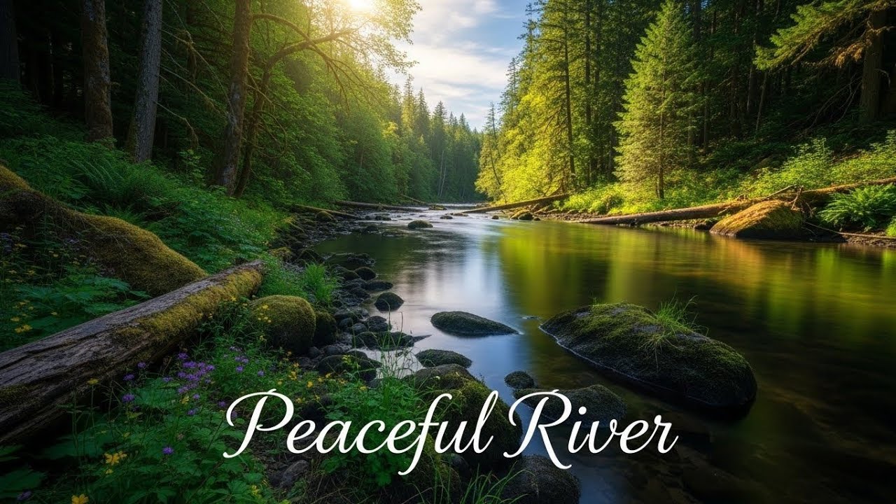 Peaceful River Sound Ambience 🌊 Gentle Flowing Water for Deep Sleep and Relaxation #150