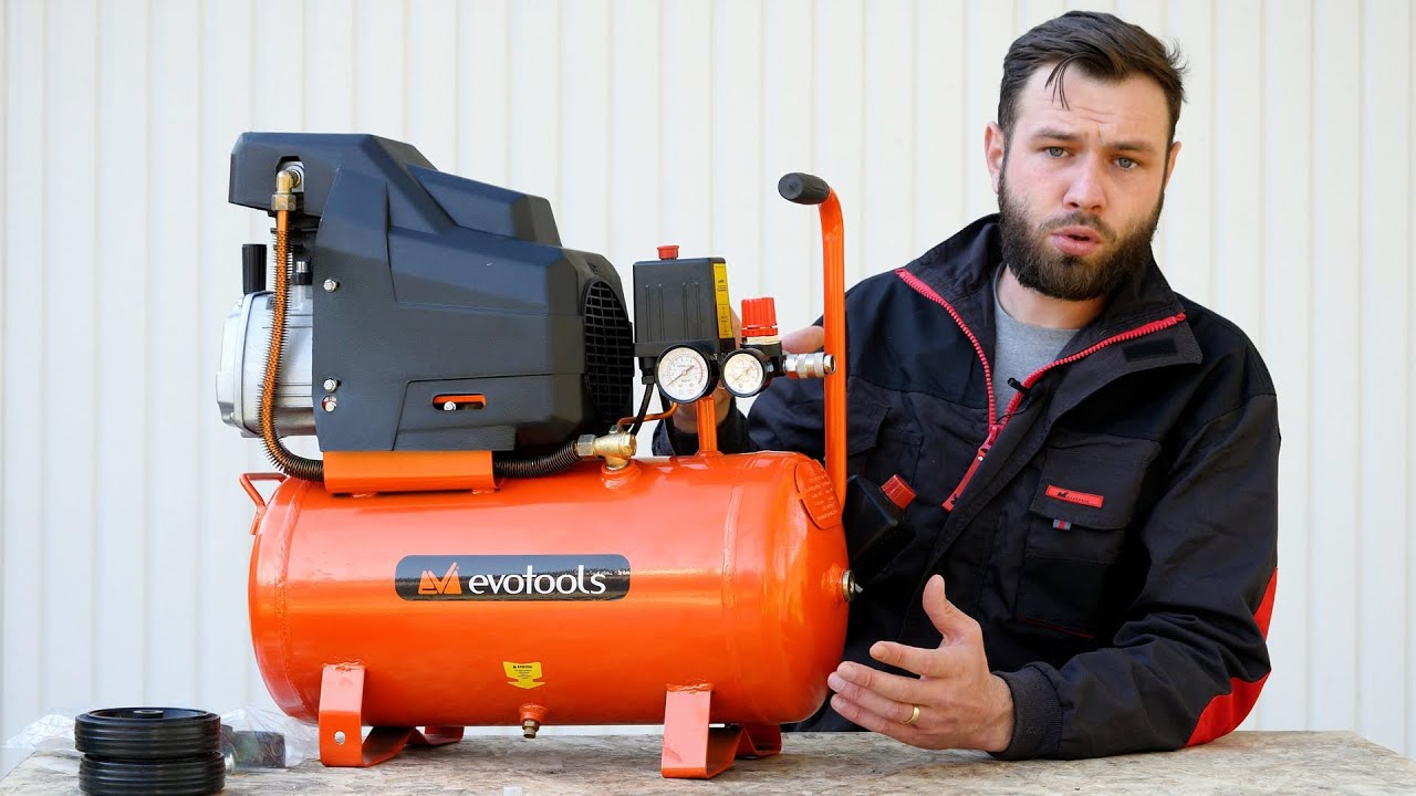 Compresor Aer EvoTools Epto CA2024A, 1500W, debit 185L/min si rezervor de 24L