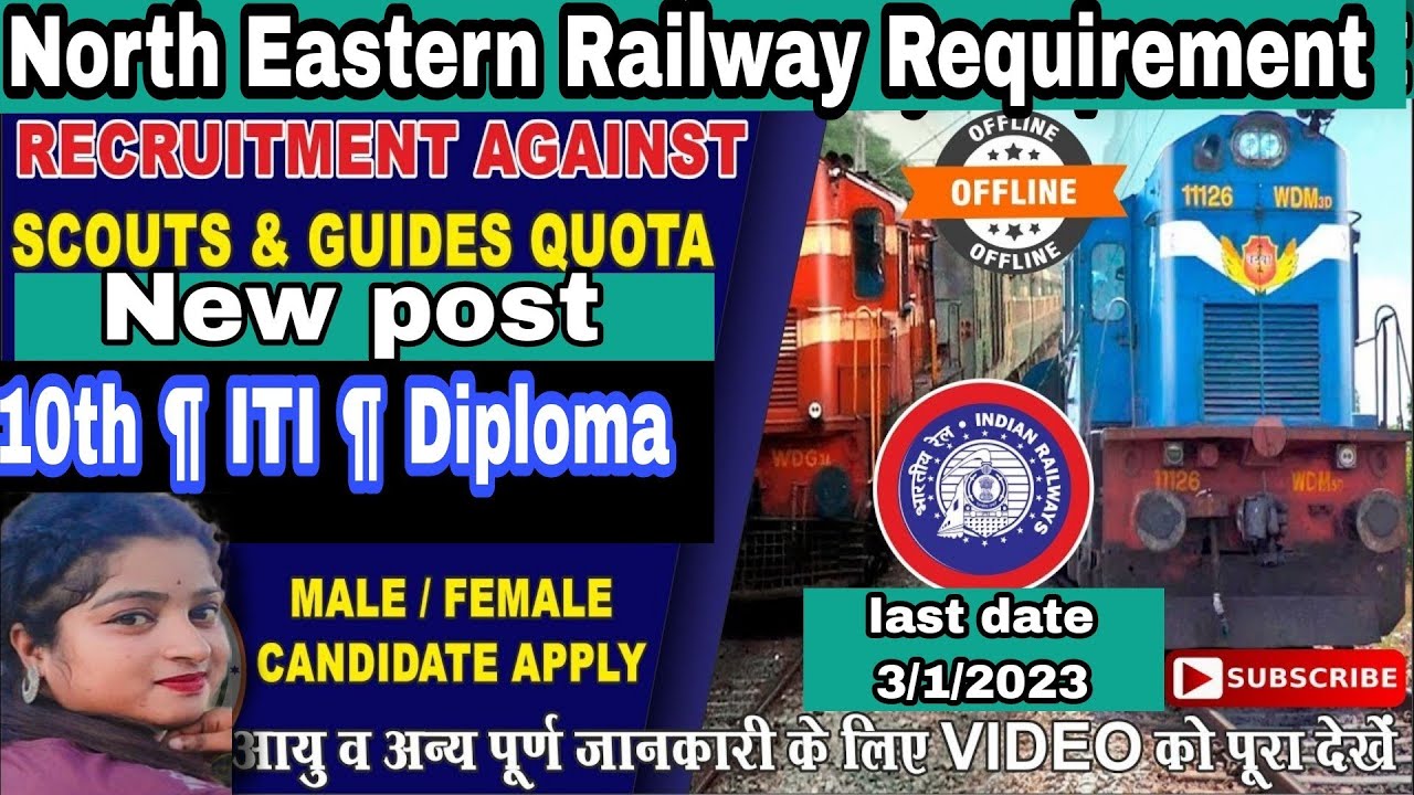 RRC NER Railway Recruitment 2022 | north eastern railway recruitment 2022 full information.