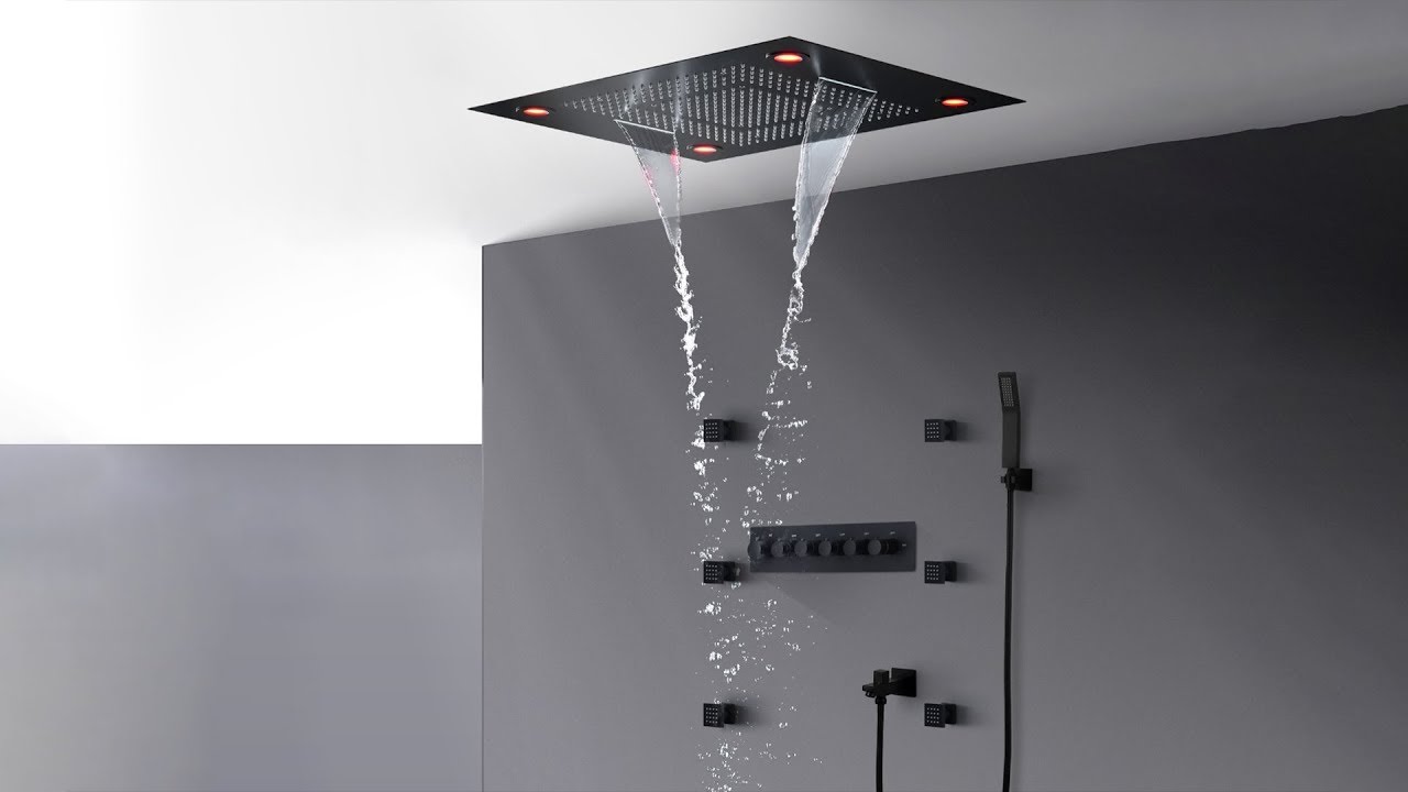 New 5 Function Super Luxury Oil Rubbed Bronze Shower Head With Installation Steps Video.