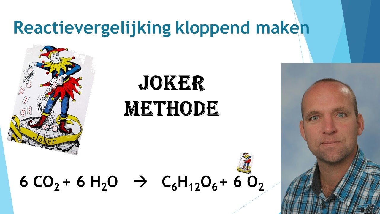 reactievergelijkingen kloppend maken 3e klas vmbo havo vwo; De jokermethode