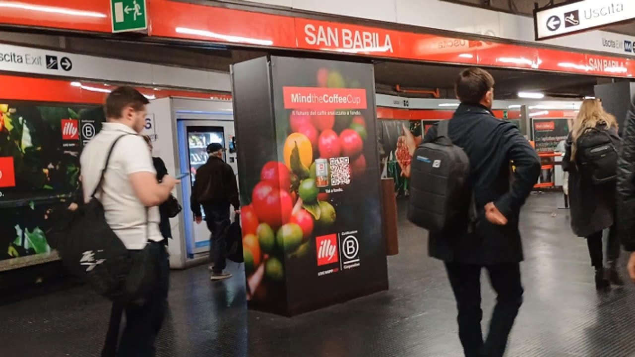 The Face of Milan Italy Underground Red Metro Line
