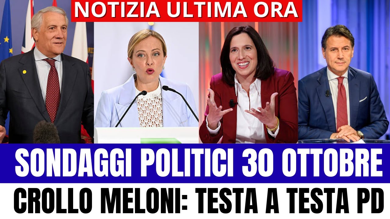 SONDAGGI POLITICI SHOCK: prima volta FLESSIONE MELONI, Pd e Schlein CONTRATTACO per PRIMO POSTO